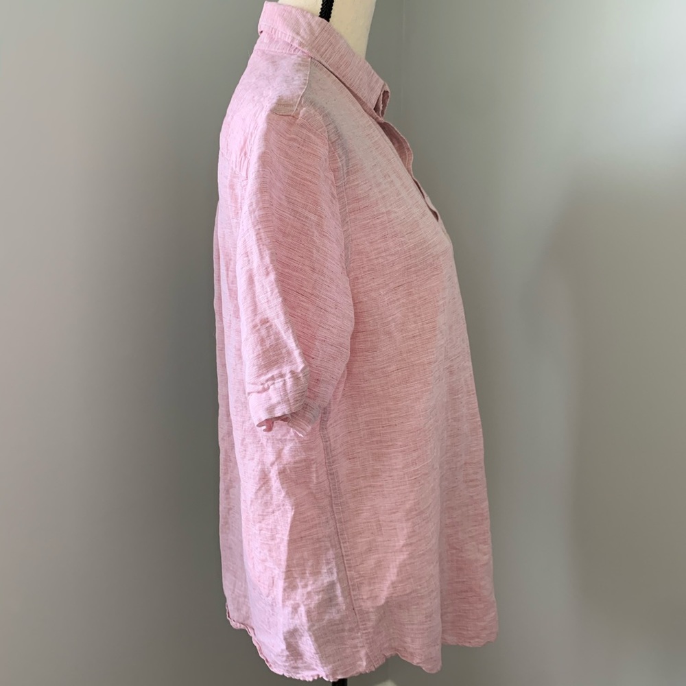 Men’s short sleeve button down linen shirt - Picture 4 of 7